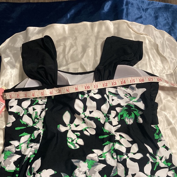 Wantdo One Piece Swimsuit Tummy Control Bathing Suit Swimdress 16-18 - Picture 3 of 7